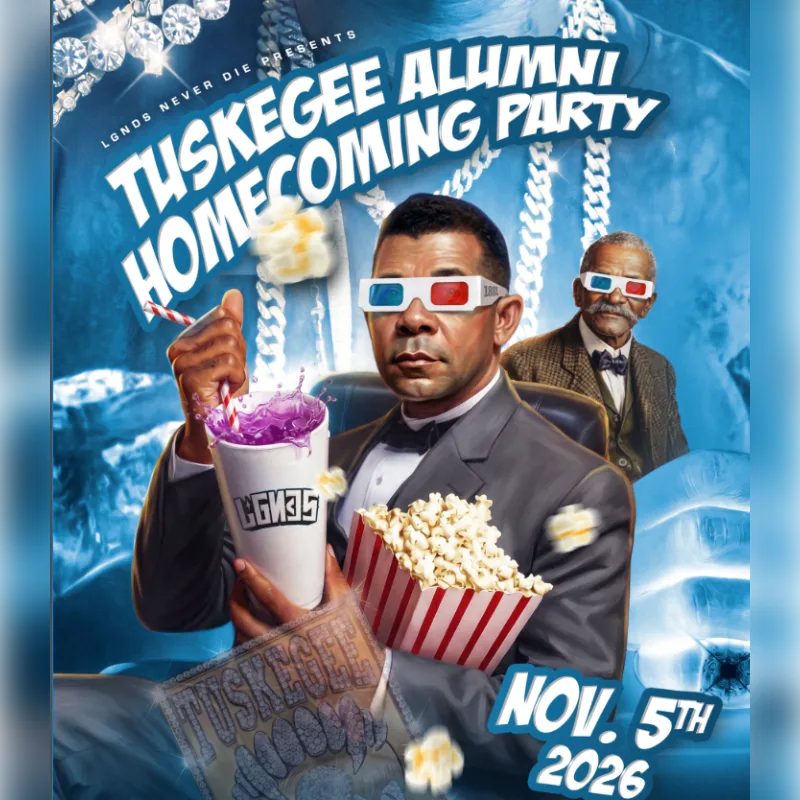 Tuskegee Alumni Homecoming Party flyer, November 5th 2026